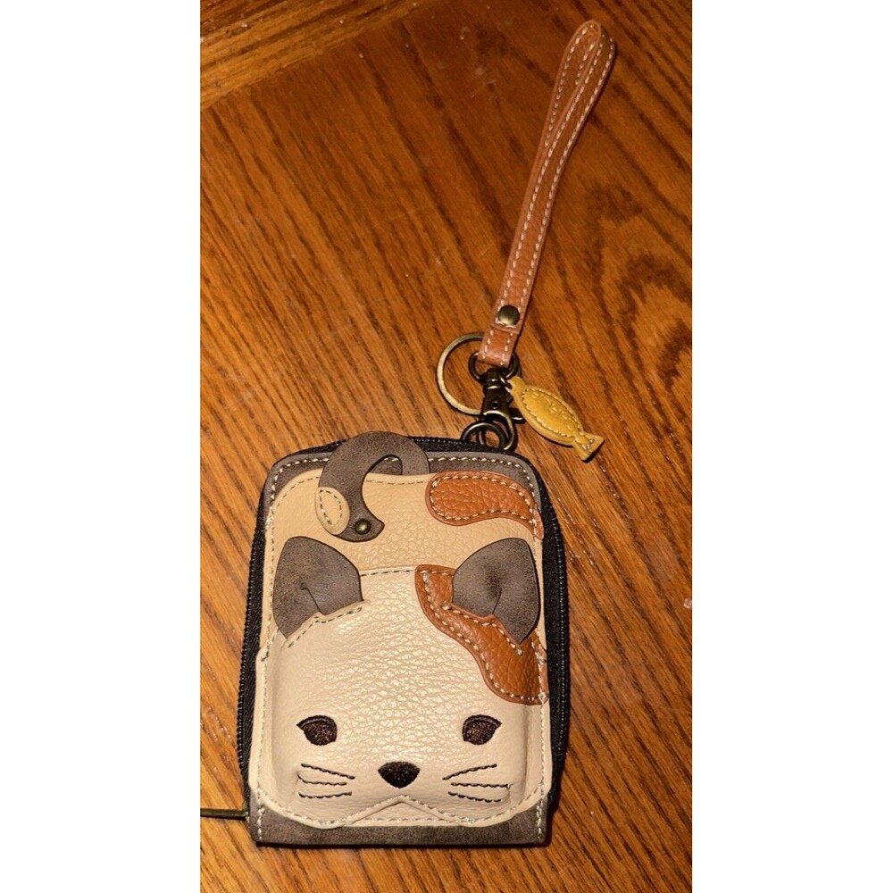 Chala Handbags Cute Kitty Credit Card Holder / Wallet Wristlet Mini Purse NWOT